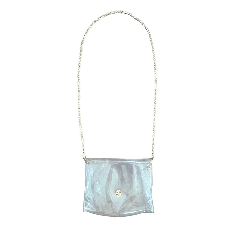 NWT Clear Crossbody Womens Stadium Approved Purse Removable Gold Chain Strap
